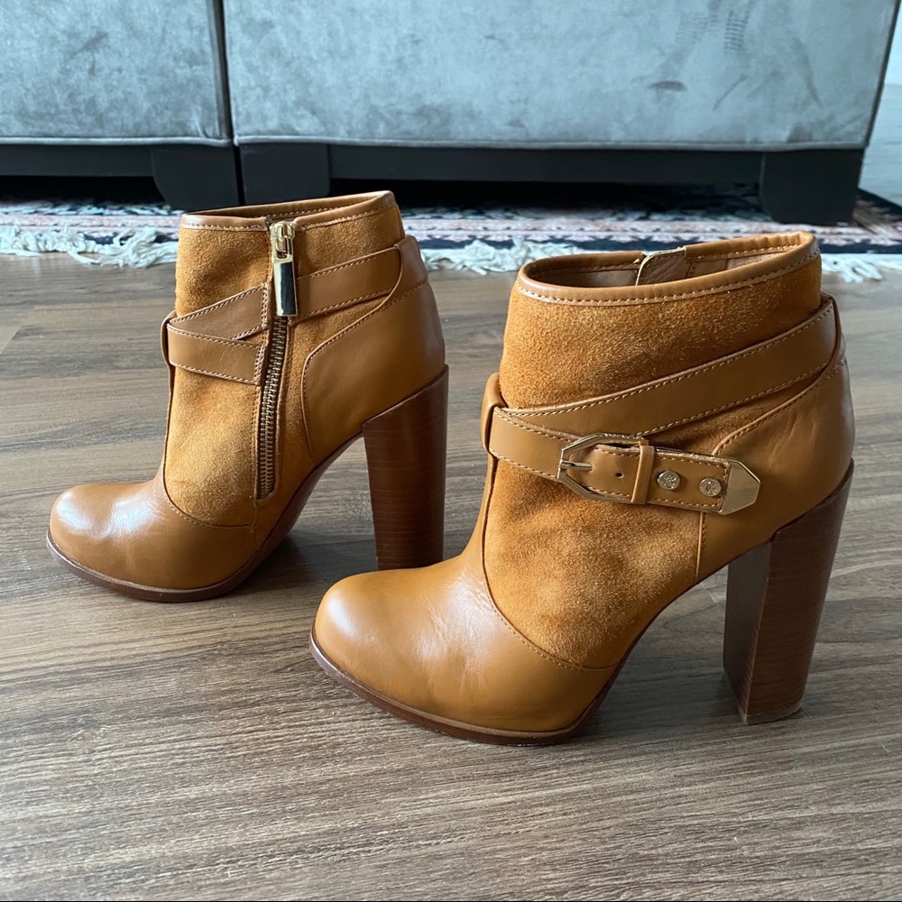 Rachel Zoe Brown Suede and Leather Booties